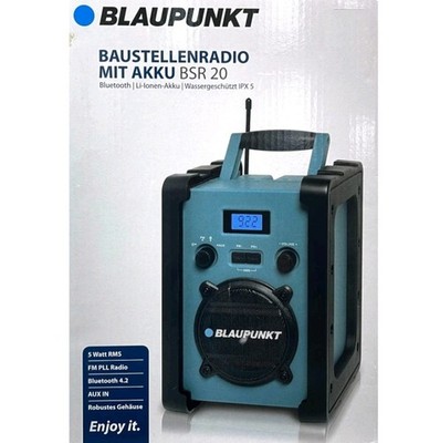 Blaupunkt BSR 20 Baustellenradio mit Akku Bluetooth Li Ionen Wassergeschützt