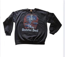 Grateful Dead Junk Food 2022 Sweatshirt Men's Size Medium Rock Skeleton Fleece
