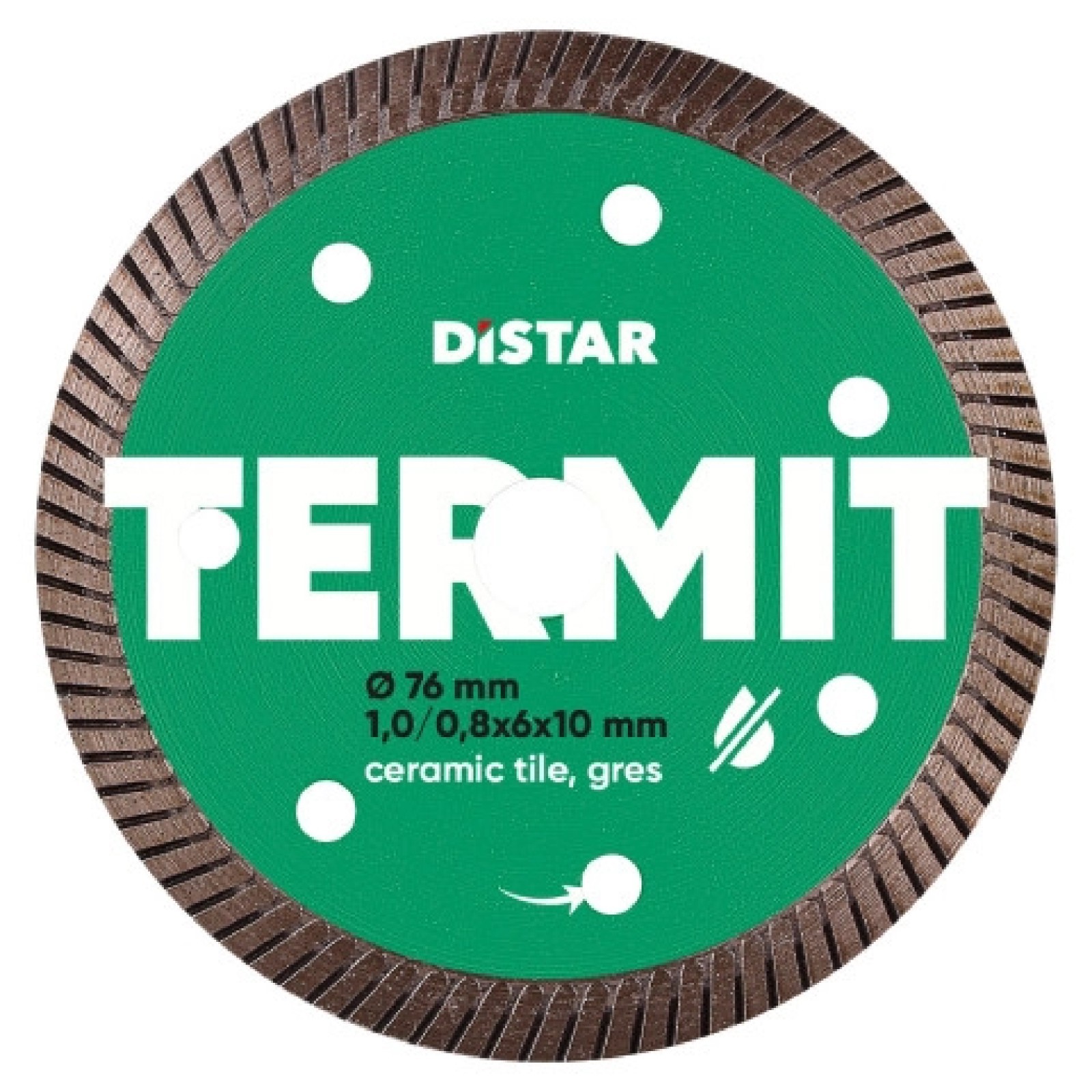 Disque diamant pour céramique fine Termit 76mm anti-éclat pour pose de carrelage net