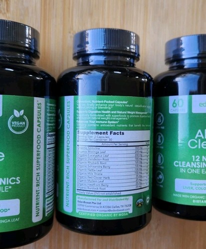 3 Bottles EdenBoost AlphaCleanse Liver Health Detox Blend 12 Organic Superfoods - Bild 2 von 5