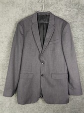 Banana Republic Tailored Fit Blazer Mens 42L Gray 2 Button 100 Wool Business