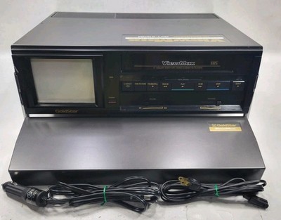 Vintage 1989 Goldstar/LG Viewmax GVT-9100M Portable VCR 5” Color