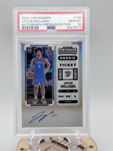 Jaylin Williams 2022-23 Panini Contenders Rookie Ticket Auto PSA 10