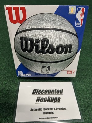 Wilson NBA Silver/Platinum  The Forge Pro  Basketball Adult Size Size 7 (29.5)