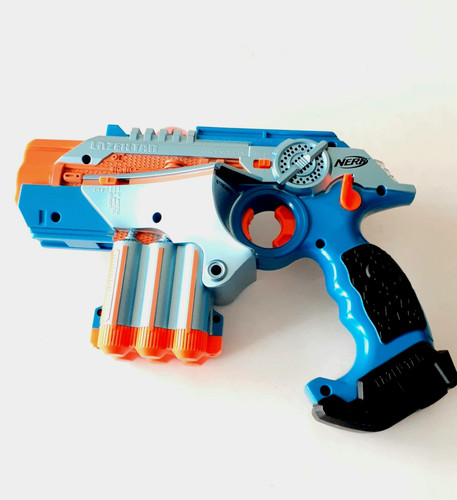 NERF LAZER TAG phoenix ltx gun toy tested blue laser WORKS Video