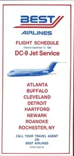Best Airlines system timetable 9/15/84 [5051]