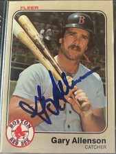 1983 Fleer GARY ALLENSON #177 🔥 Red Sox 🔥 Autograph 🔥 RaRe Auto ⚾️👀