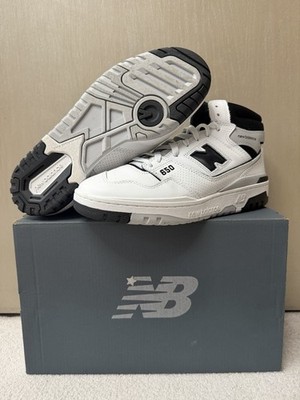 New Balance 650 White Black High Top Leather Athletic Sneakers BB650RCE Men