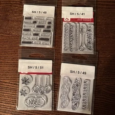 Studio G Holiday Stamp Sets.   Lot Of 4. Cardmaking And Scrapbooking. Brand New