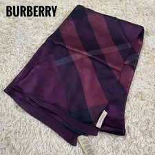 Burberry Scarf Nova Check Silk 70.9in Made in Italy Very Good Condition