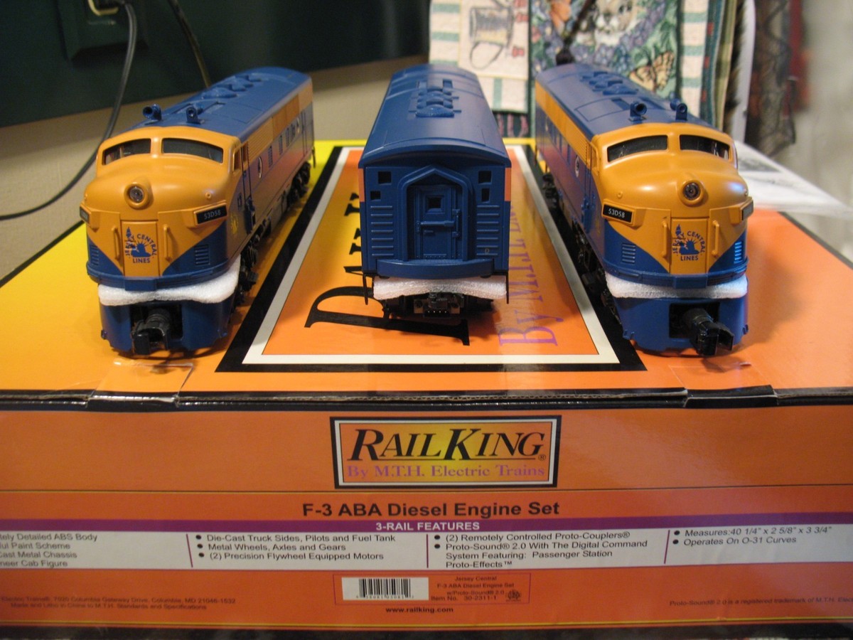 MTH RailKing 30-2311-1 Jersey Central F3 Diesel Locomotive Set w
