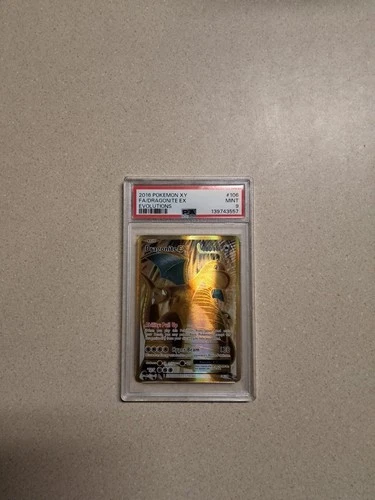2016 Dragonite EX Full Art Holo PSA 9 Mint Evolutions 106/108