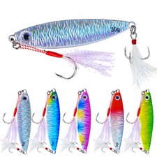 5PCS Metal Jig Fishing Lure 7-30g Trolling Saltwater Lures Fish Tackle Bass Pike