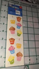 Vintage Mrs Grossmans Stickers Cutie Cupcakes  3 Sheets New In Package 