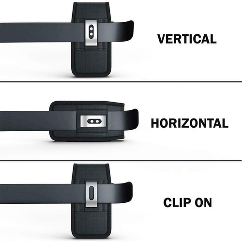 Für iPhone 16 Pro Max Robust Gürtelclip Schlaufen Robust Schnalle Nylon Tasche Schwarz - Bild 3 von 10