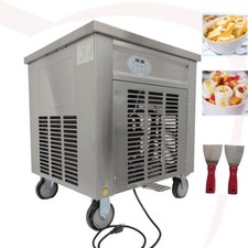 INTSUPERMAI  Fried Ice Cream Machine Square Pan Yogurt Roll Ice Cream Maker 110V
