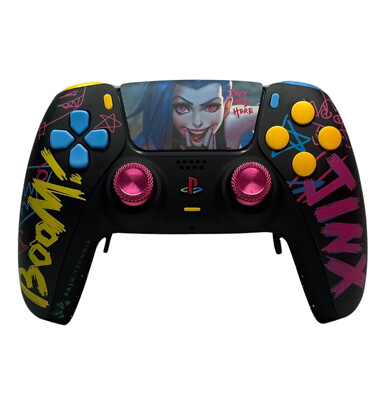 PlayStation 5 Controller /  PS5 Custom Controller Design Jinx / Scuff - Aim