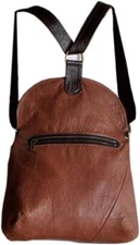 Laptop Backpack 17 Inch Travel Luggage Hand Luggage Leather Brown Back Travel Ba