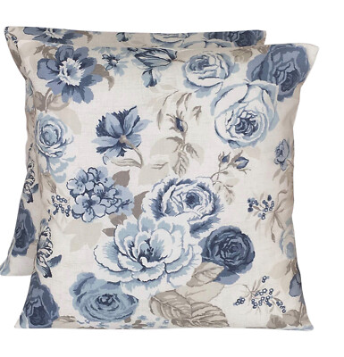 blue floral pillow