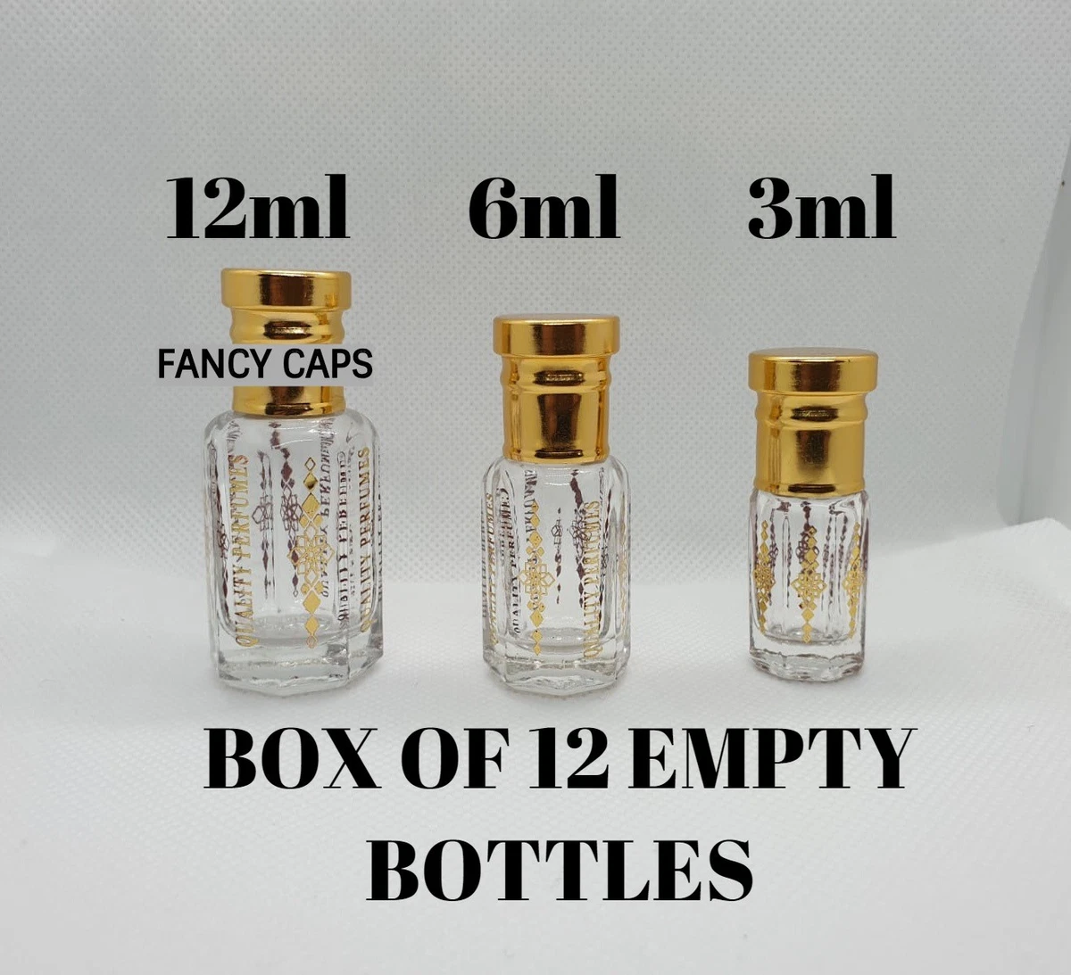 Wholesale Empty Glass Bottles with Roller Balls 3ml 6ml 12ml