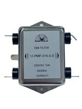 12-PMF-015-5-E Power Line Filter, 250VAC 15A 50/60HZ, Radius Power