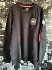 Image of NASA Logo Graphic Sweatshirt - Stylish Black Crewneck