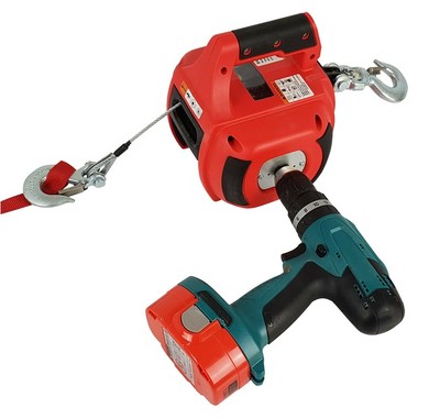 Winde Seilwinde Zugwinde Drill Winch für Akkuschrauber oder Bohrmaschine B-Ware