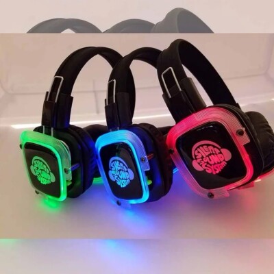 Silent Sound System 25 Pack Silent Disco LED Headphone Package 