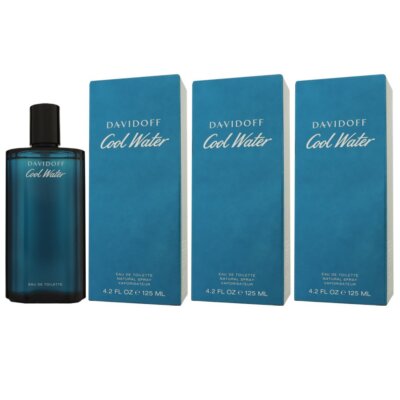 Davidoff Cool Water Man - Men 3 x 125 ml Eau de Toilette EDT Set Herrenduft