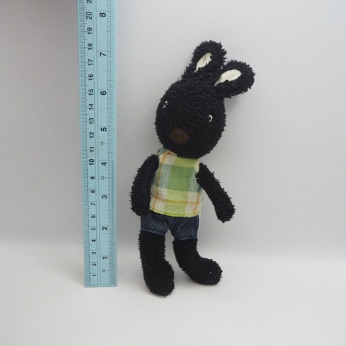 Le sucre C0208 Black Santan Rabbit Bunny Plush 7" Stuffed Toy Doll Japan - Picture 2 of 5