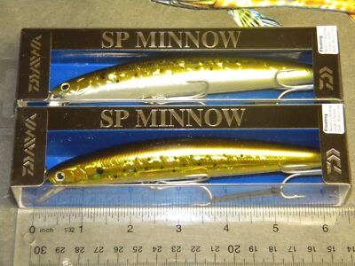 Daiwa Salt Pro SP Minnow Striper FLOATING Lure DSPM15F36 Bunker Black Gold Lot 2