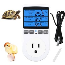 Backlit Digital Temperature Controller Lcd Screen Heating Cooling Thermostat Out