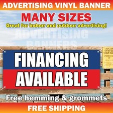 FINANCING AVAILABLE Advertising Banner Vinyl Mesh Sign Credit cash receipt
