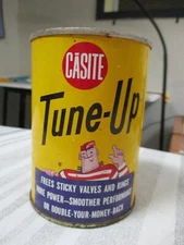 Vintage 15 oz. CASITE Motor Tune-Up Engine Metal Oil Can