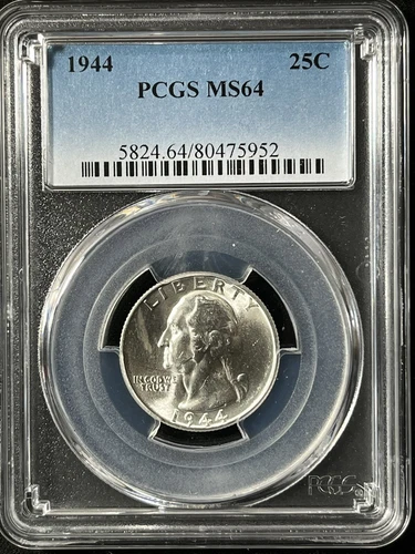 1944  25C Washington Quarter Dollar PCGS MS64   80475952