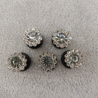 CLEAR Rhinestone Shoe Charms for Shoes Bling Luxury Sparkle Rhinestones Set of 5