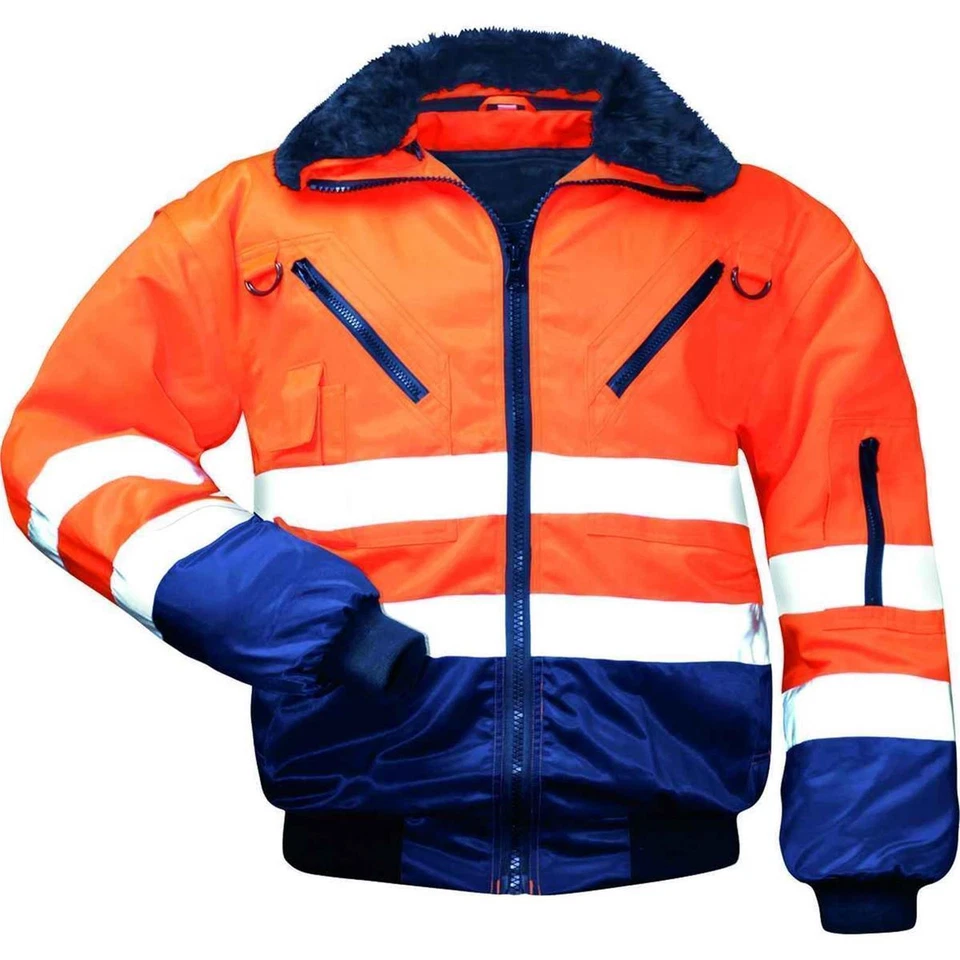 FELDTMANN NORWAY 23649 Pilotenjacke Orange/Marine, Gr. S - XXXL