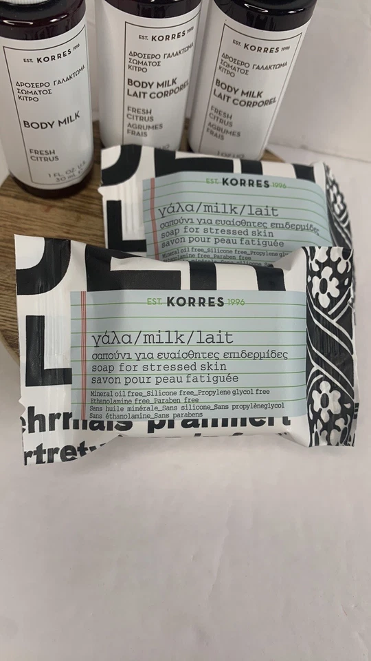 KORRES тела молока мыть 5 предметов путешествий размер комплект новый - Изображение 2 из 4