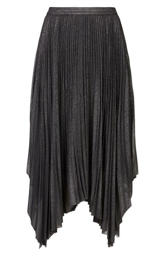 Neu mit Etikett $ 219 Allsaints Lerin asymmetrischer Rock in Schwarz Metallic 4 - Bild 3 von 7