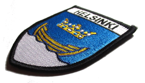 Aufnäher Helsinki Aufnäher gestickt Wappen Finnland Patch Thermoaufkleber Souvenir - Bild 3 von 7