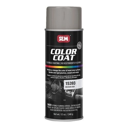 Pintura automática en aerosol de vinilo gris mediano SEM 15393 Color Coat 12 oz. SEM 15393 - Imagen 1 de 1