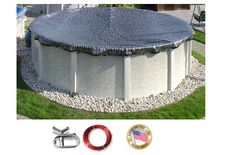 HPI Enviro Mesh Above Ground Round Swimming Pool Winter Cover - 8 YR Warranty