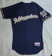 MAJESTIC MADE IN USA MILWAUKEE BREWERS AUTHENTIC BASEBALL JERSEY SIZE 40