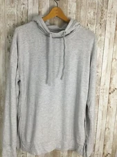 Active life SUPER PLUSH SOFT COZY grey hooded sweatshirt Longer Side slits XL