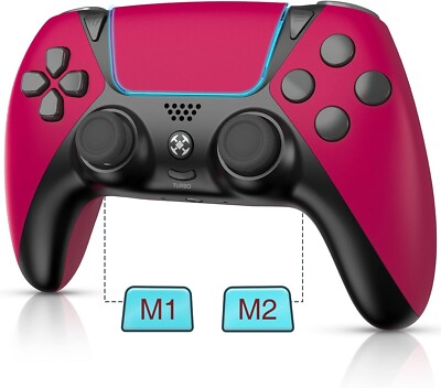Multiplatform Wireless Controller Gamepad Turbo Programmable Back Buttons Red