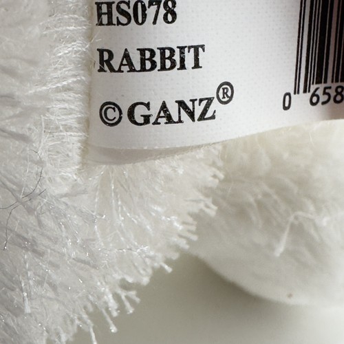 Ganz Webkinz HM078 Rabbit Plush Stuffed Animal No Code White Pink Easter Spring - Picture 9 of 11