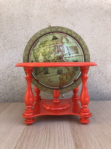Weltkarte Globus Vintage aus Holz - Bild 3 von 8