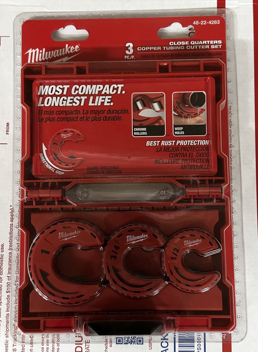 Milwaukee 48224263 3 Piece Close Quarters Tubing Cutter Set for sale online eBay