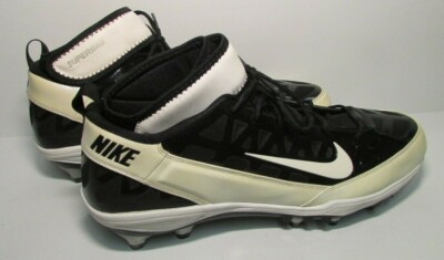Nike Air Zoom Super Bad Football Lacrosse shose size 18 NEW Black white