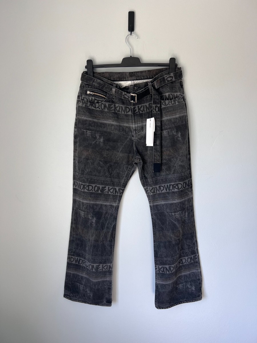 Sacai x Eric Haze Denim Jeans - Size 4 - Black - NEW - Made in